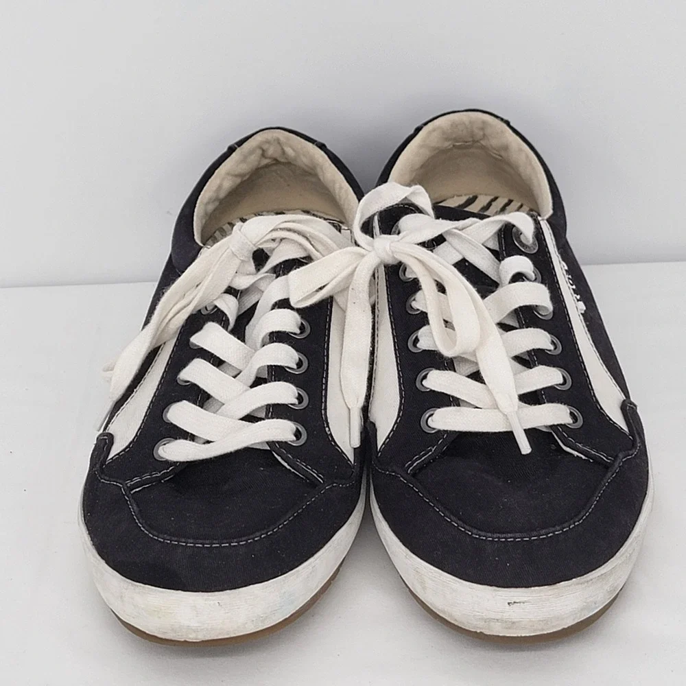 Taos Shooting Star Navy Blue Canvas Low Top Sneakers Womens 9.5